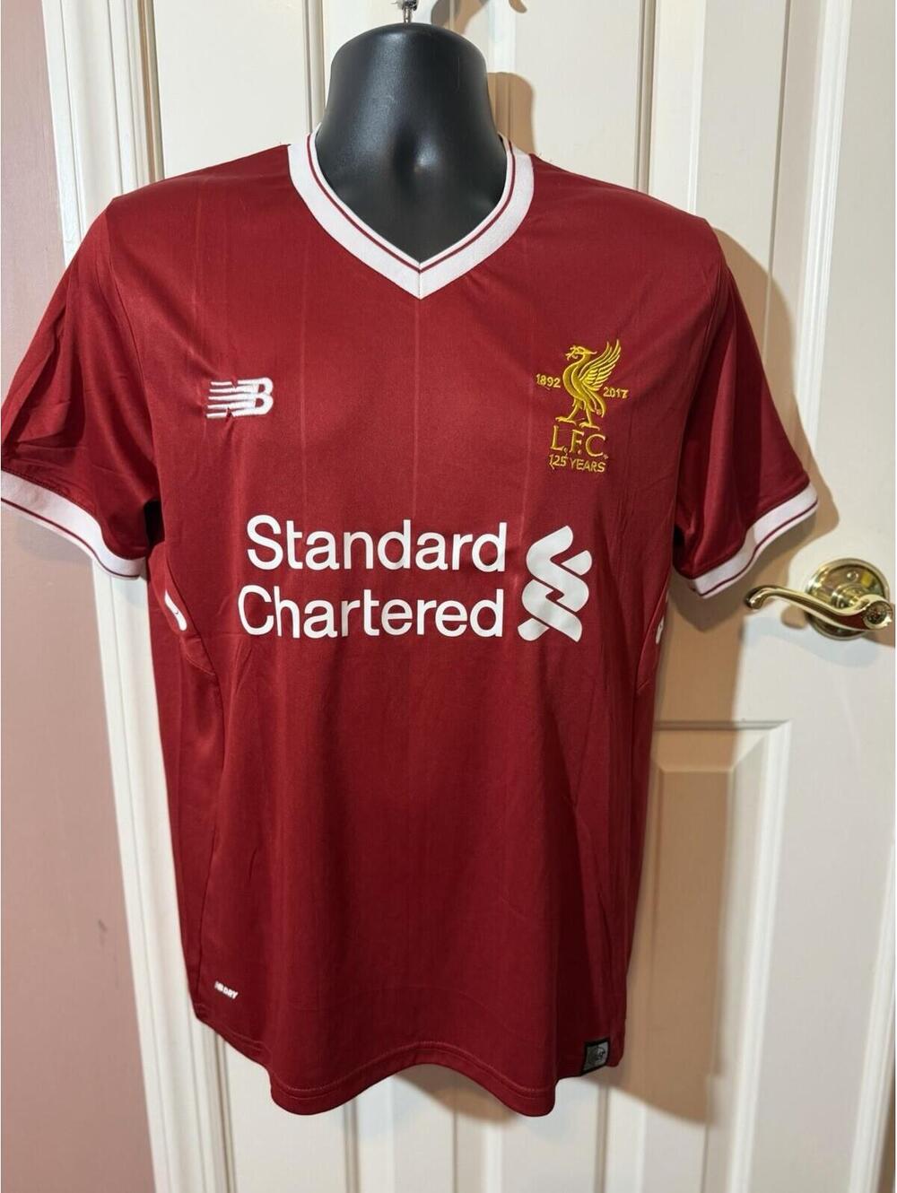 New Balance Authentic Liverpool FC Jersey Mens Small Soccer Football 125 Years